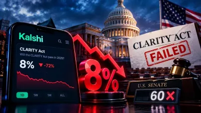 CLARITY Act Passage Odds Fall to 8% on Kalshi After Senate Vote Fails to Reach 60 Votes