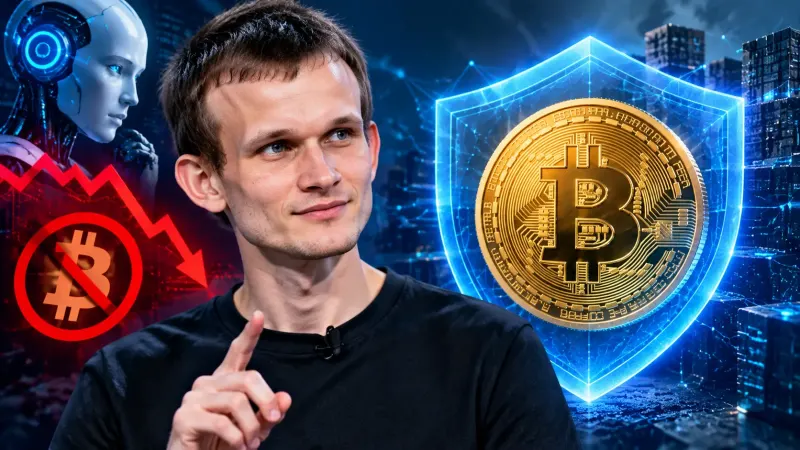 Vitalik Buterin Rejects AI Bitcoin Crash Theory, Says BTC Security Is Unlikely to Break