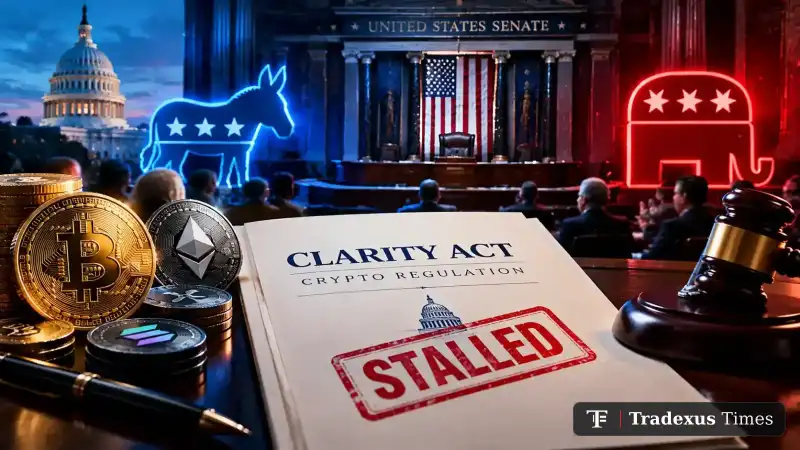 Clarity Act Stalls in Senate as Crypto Regulation Debate Deepens Along Party Lines
