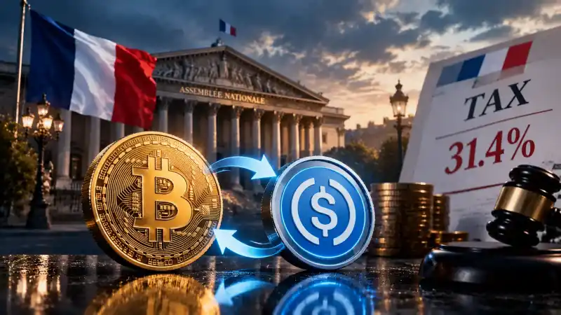 France Advances 31.4% Tax Proposal on Crypto-to-Stablecoin Swaps, Raising Concerns Over Trading Activity