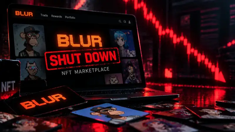 Blur Shuts Down NFT Marketplace After Trading Volume Collapse of More Than 99%