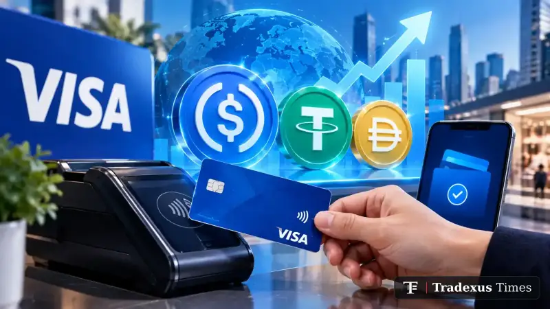 Visa Stablecoin Card Payment Volume Nears 200% Annual Growth as Commercial Use Expands