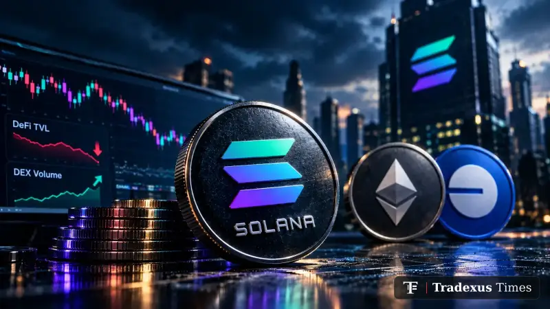Solana DeFi TVL Falls to Six-Week Low as DEX Trading Volume Outpaces Ethereum and Base