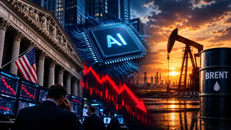 U.S. Stocks Open Lower as AI Spending Concerns Deepen and Brent Crude Nears $115